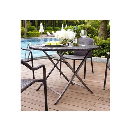 VERANDA Palm Harbor Outdoor Wicker Folding Table VE96704